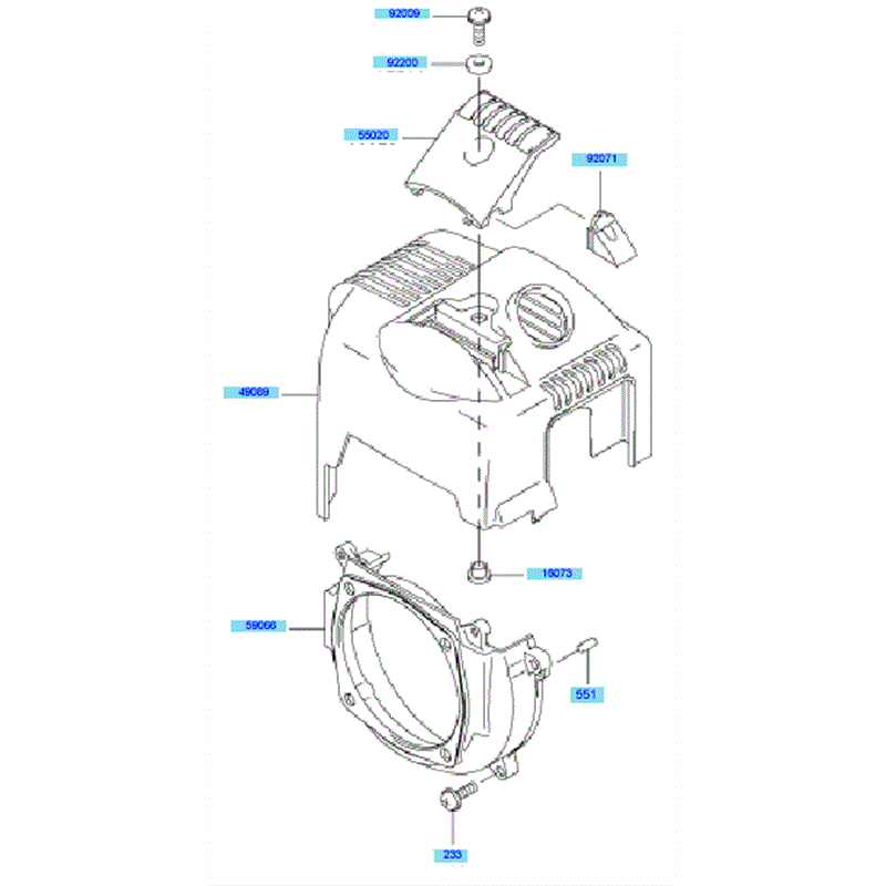 Kawasaki KBL34A (HA034G-AS51) Parts Diagram, Cooling Equipment