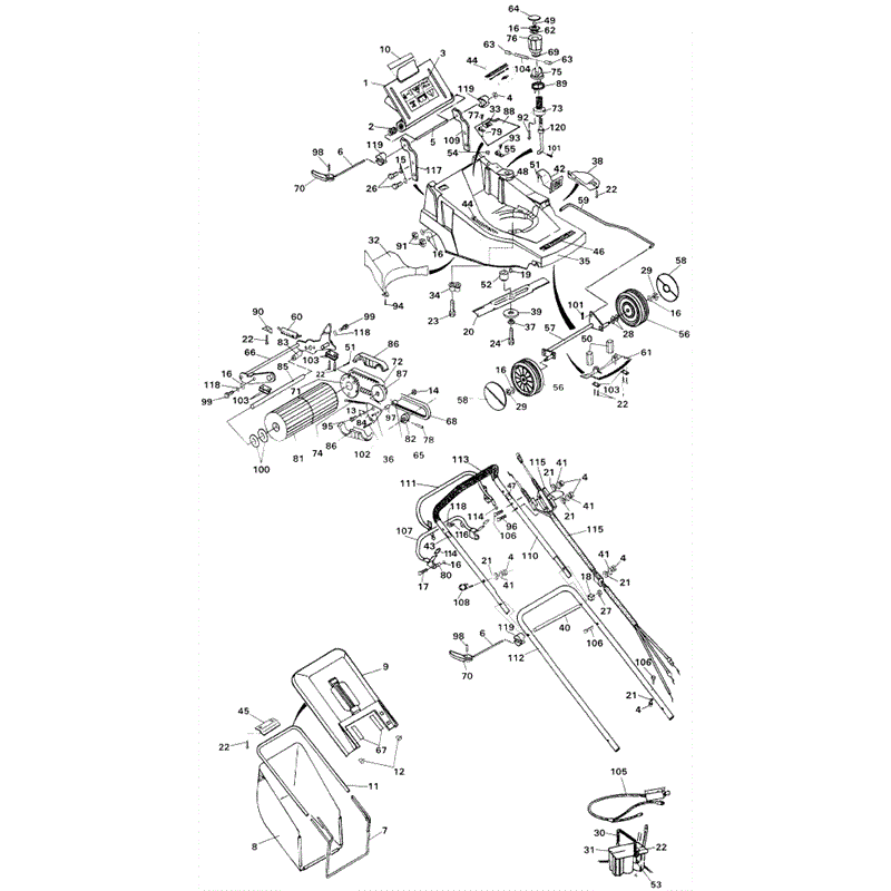 Mountfield Empress (MP83615-16) Parts Diagram, Page 1