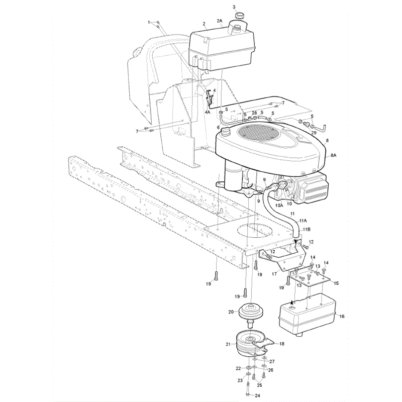 Hayter 15.5/38 (ST38) (150A001001-150A099999) Parts Diagram, Engine
