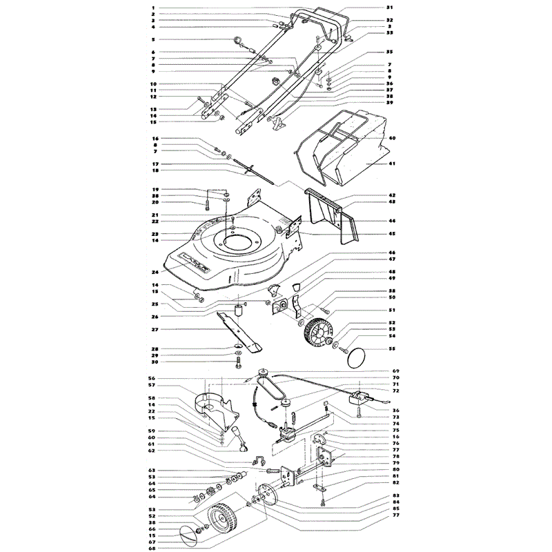 Mountfield Optima-Omega (MPR10072) Parts Diagram, Page 1