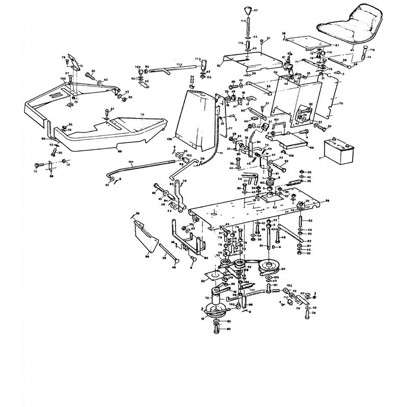 1990 S-T- D & CLIPPER SERIES WESTWOOD TRACTORS (CLIPPER) Parts Diagram, Chassis & Body Panels