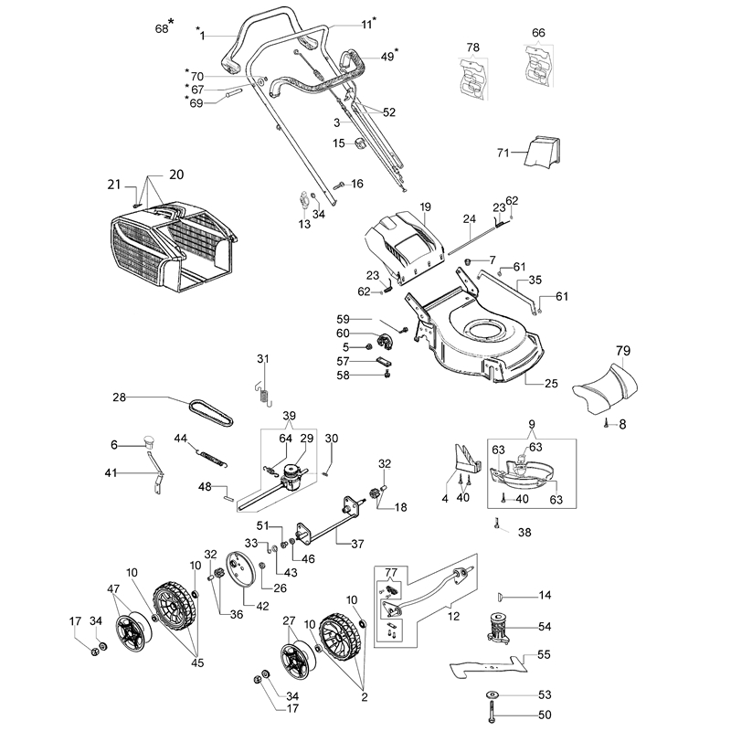 Oleo-Mac G 44 TK COMFORT (K450) (G 44 TK COMFORT (K450)) Parts Diagram, Complete illustrated parts list