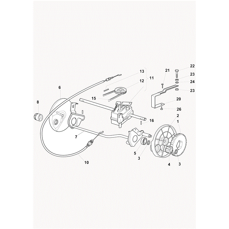 Castel / Twincut / Lawnking XP50BS (2010) Parts Diagram, Rear Drive