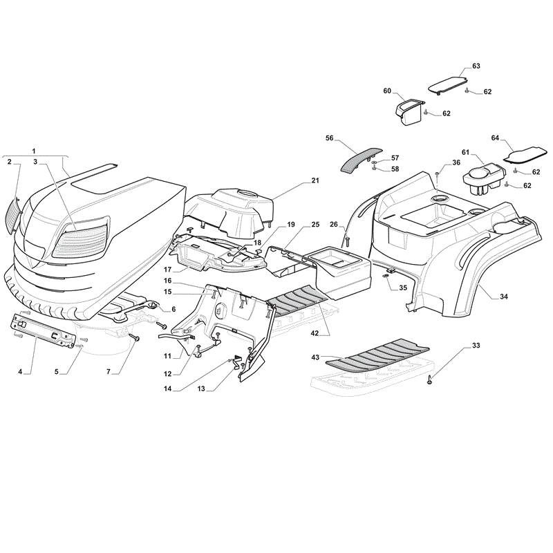 Mountfield 3000SH Lawn Tractor (2012) Parts Diagram, Page 3