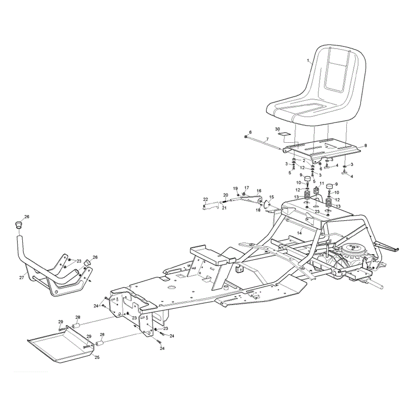 Hayter RS17/102H (17/40) (149D260000001-149D260999999) Parts Diagram, Seat Assembly