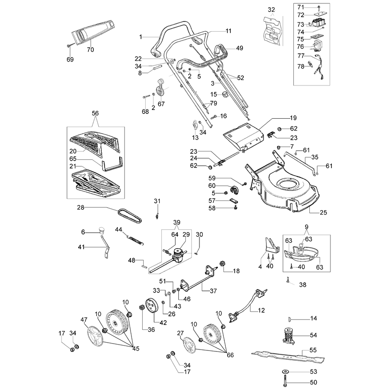 Oleo-Mac G 48 TBXE COMFORT (G 48 TBXE COMFORT) Parts Diagram, Illustrated parts list
