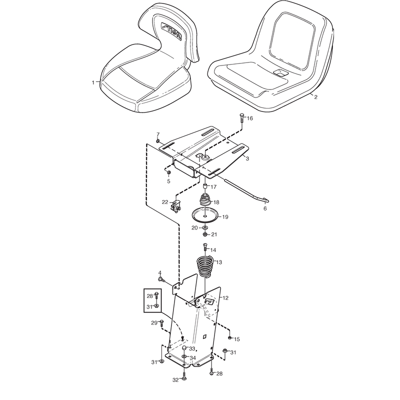 Stiga VILLA 13 HST (13-2729-75 [2015]) Parts Diagram, Seat_0