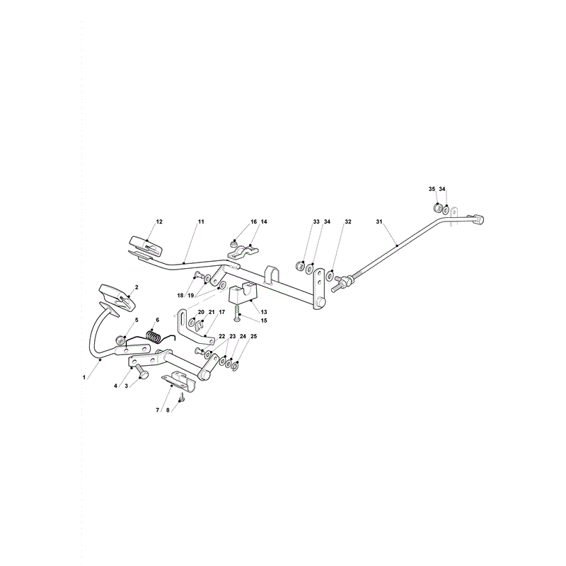 Castel / Twincut / Lawnking XHX24 (2009) Parts Diagram, Drive Controls