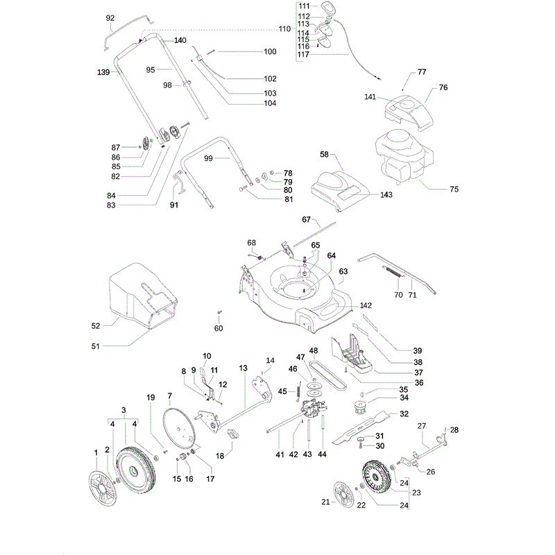 McCulloch M46-500CDA (966524201) Parts Diagram, Page 1