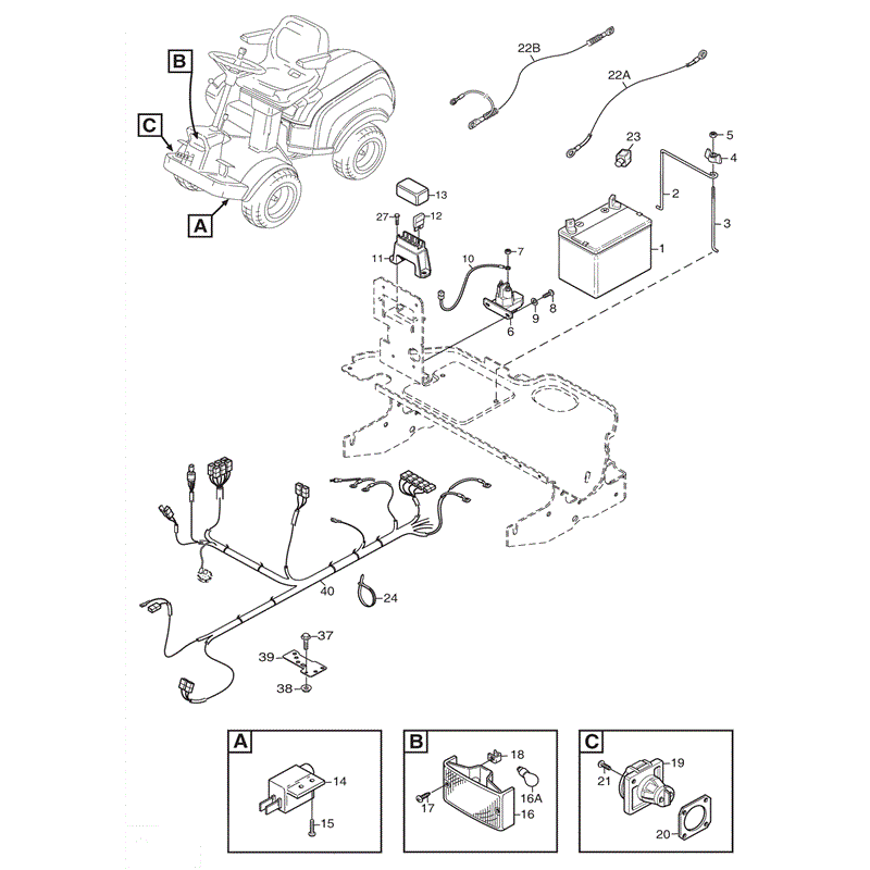 Stiga Comfort 16 (2010) Parts Diagram, Electric Equipment