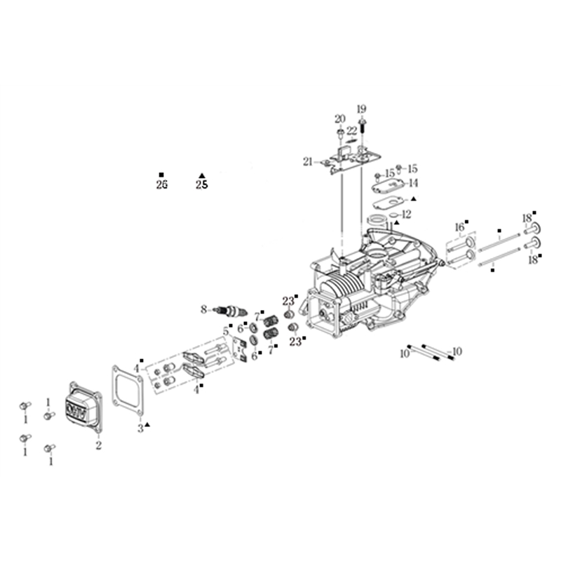 Oleo-Mac G 44 PK COMFORT (K450) (G 44 PK COMFORT (K450)) Parts Diagram, Crankcase