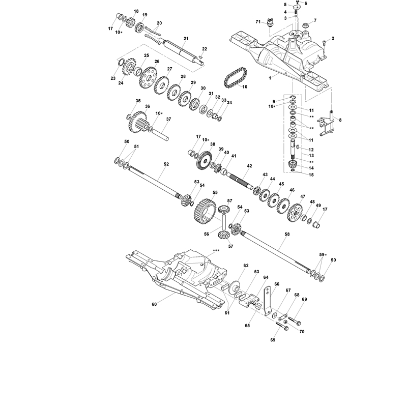 Mountfield 1436M Lawn Tractor (2T2242483-UM9 [2009]) Parts Diagram, Transmission