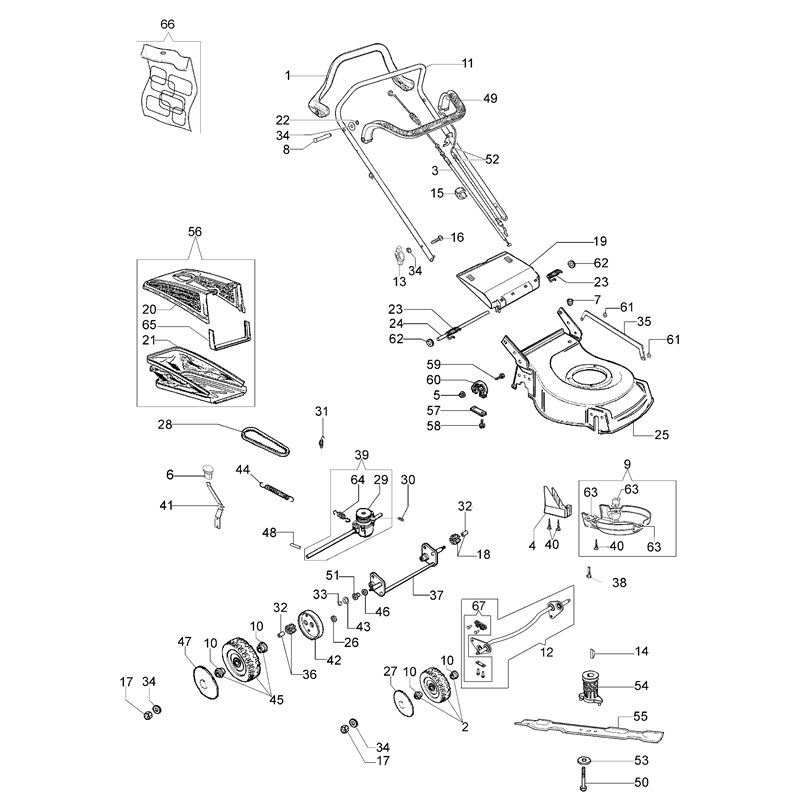 Oleo-Mac G 44 TB (G 44 TB) Parts Diagram, Illustrated parts list 2009