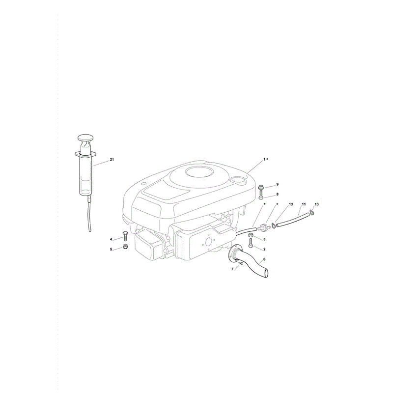 Castel / Twincut / Lawnking XE70VD (2009) Parts Diagram, Engine B&S