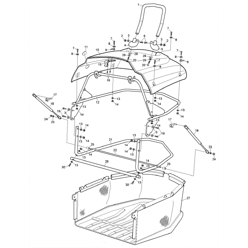 Hayter RS17/102H (17/40) (149C001001-149C099999) Parts Diagram, Grassbag Assembly