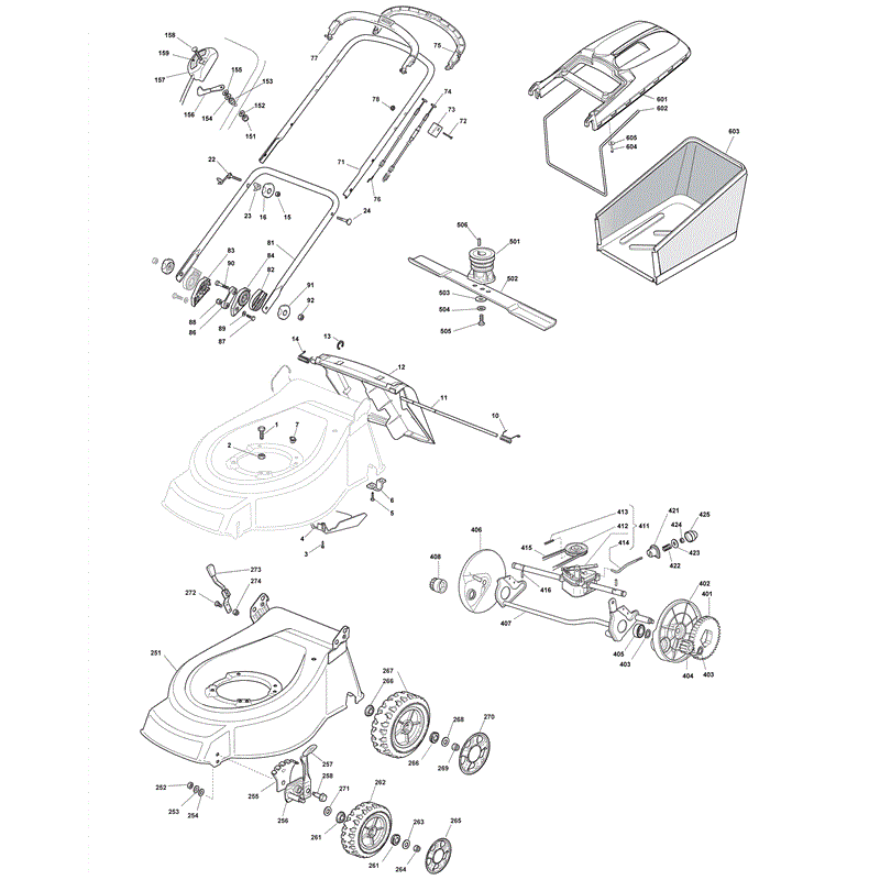 Mountfield 5320PD  Petrol Rotary Mower (2008) Parts Diagram, Page 1