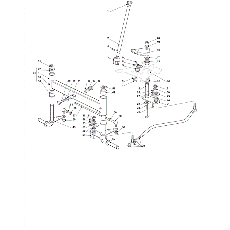Castel / Twincut / Lawnking PG140 (2012) Parts Diagram, Steering 