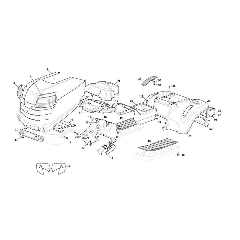 Mountfield 1538H-SD Lawn Tractor (1538H-SD (2019)) Parts Diagram, Body