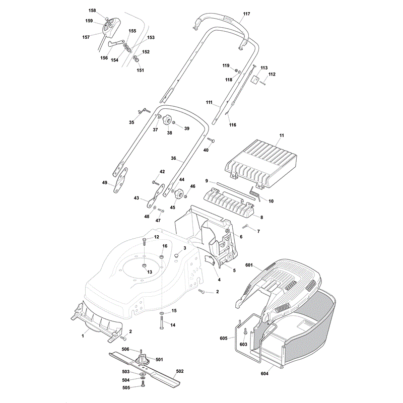 Mountfield HP474  (2008) Parts Diagram, Page 1