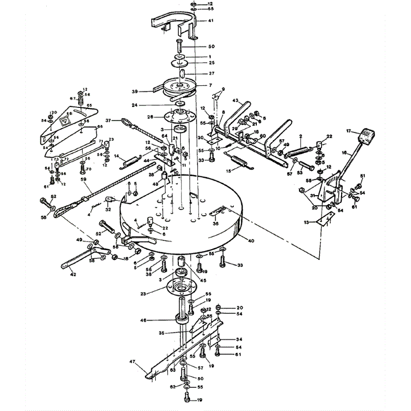 1990 S-T- D & CLIPPER SERIES WESTWOOD TRACTORS (CLIPPER) Parts Diagram, Cutter deck
