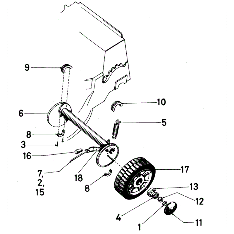 Hayter Hunter 54 (330001001-330001363) Parts Diagram, Rear Wheels