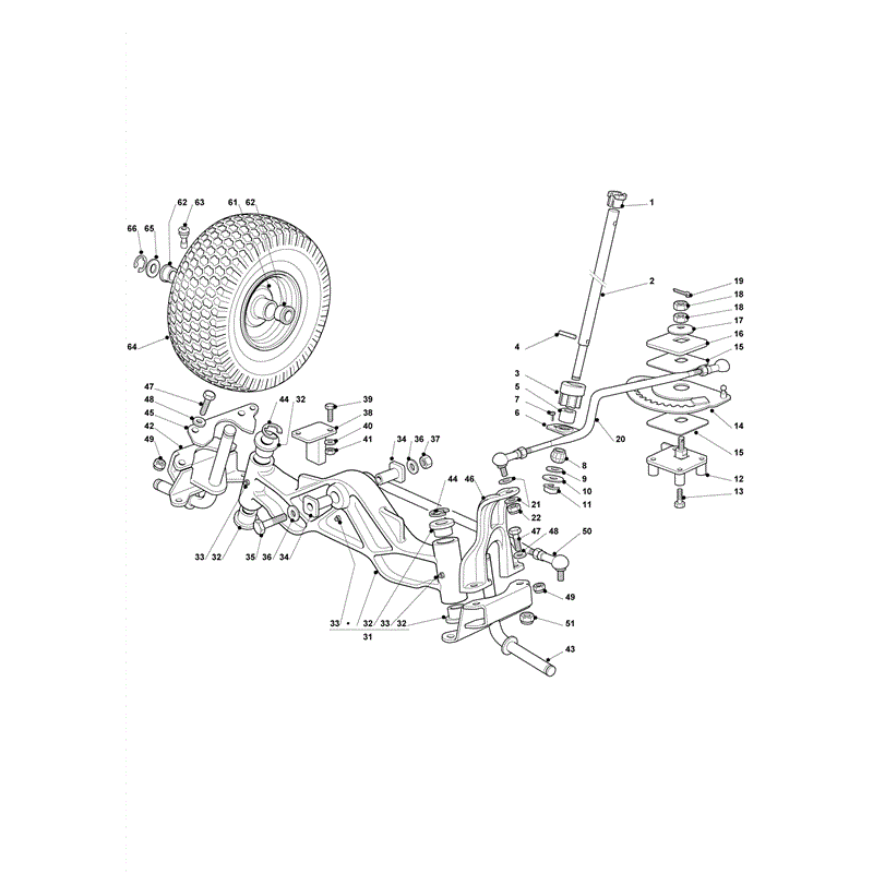 Castel / Twincut / Lawnking XHX24 (2009) Parts Diagram, Steering