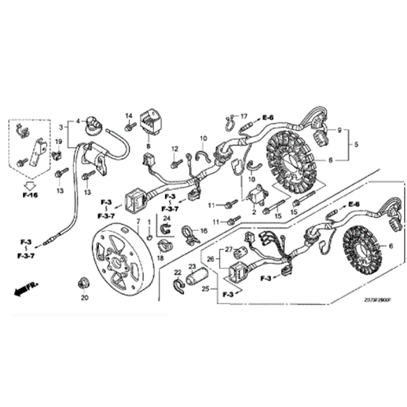 Honda EU20i Generator (EU201-B) Parts Diagram, FLYWHEEL-IGNITION 