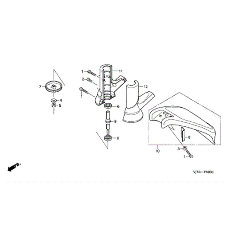 Honda UMK 425 LE Brushcutter (UMS425E-LNET) Parts Diagram, GEAR CASE 