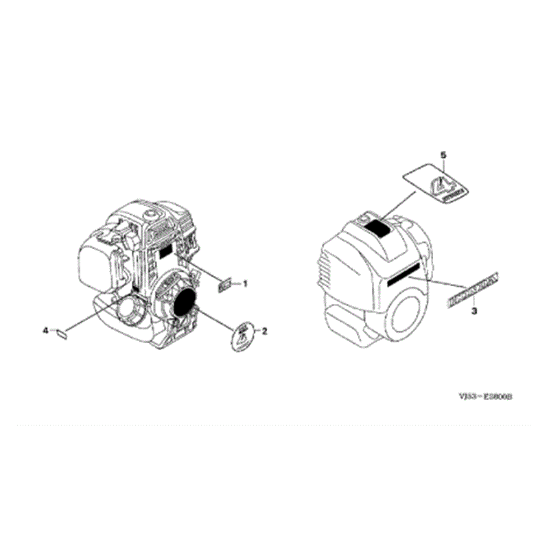 Honda UMK 425 UE Brushcutter (UMK425E-UEET) Parts Diagram, LABEL DECAL