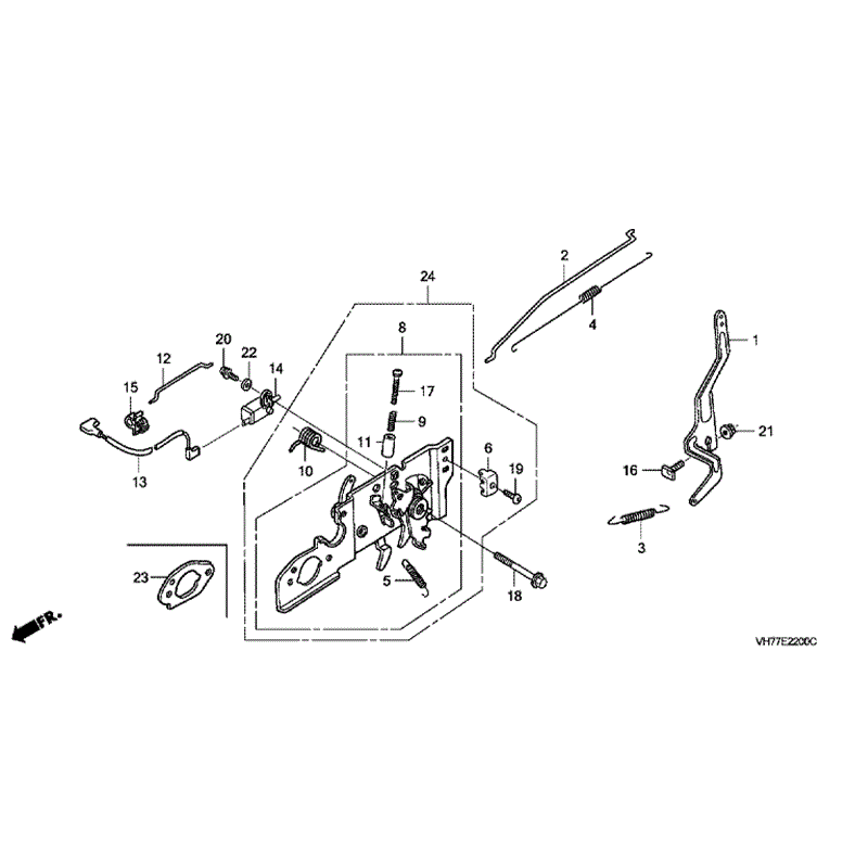 Honda HRX537 C2-HYE (HRX537C2-HYEANH462-MAGA) Parts Diagram, SPEED CONTROL 