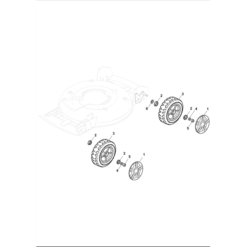 Mountfield Multiclip500PD (2012) Parts Diagram, Wheels and Hub Caps