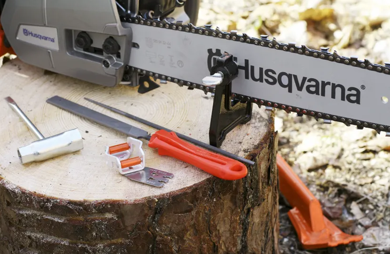 Husqvarna Chainsaw Chain Filing Kit Chart and Sharpening Video Guides