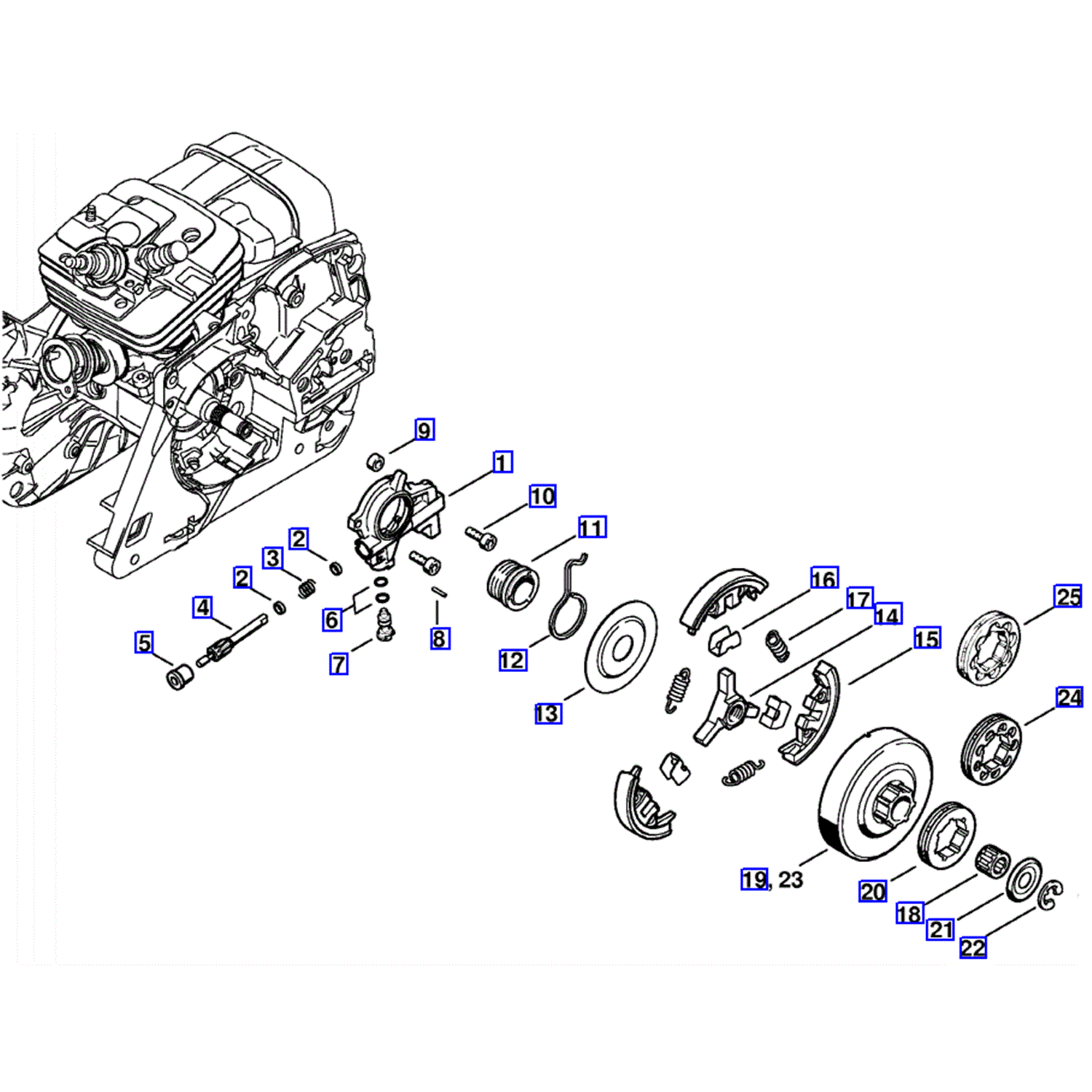 Stihl MS 361 Chainsaw (MS361 W) Parts Diagram, Oil Pump