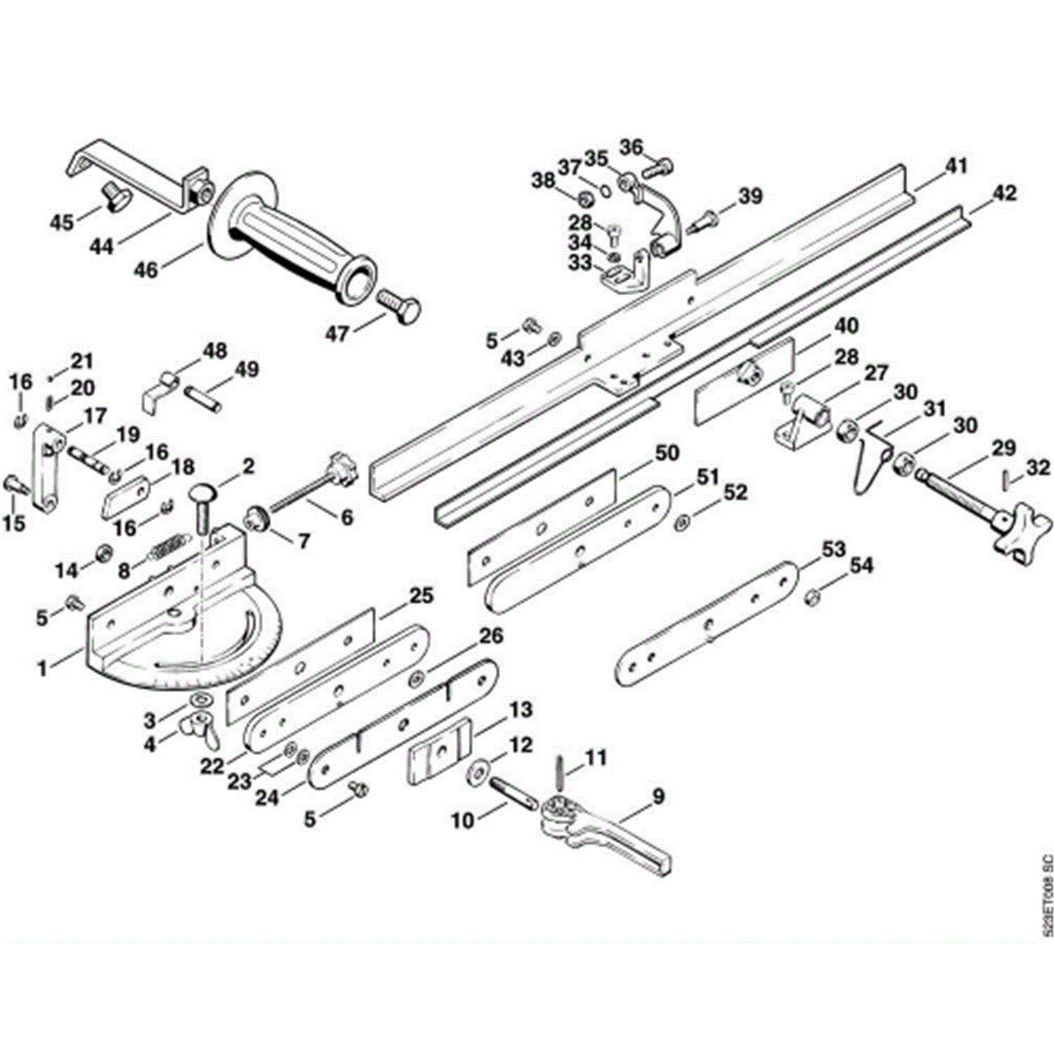 Stihl USG Sharpener (USG) Parts Diagram, E-Swiveling supports