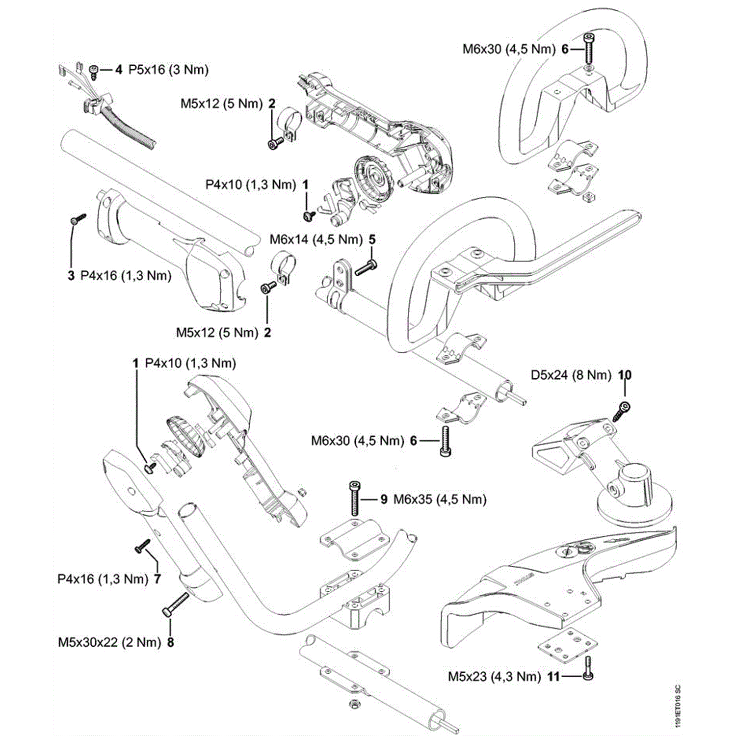Stihl FS 94 C-E Brushcutter (FS 94 C-E) Parts Diagram, Q TIGHTENING TORQUES