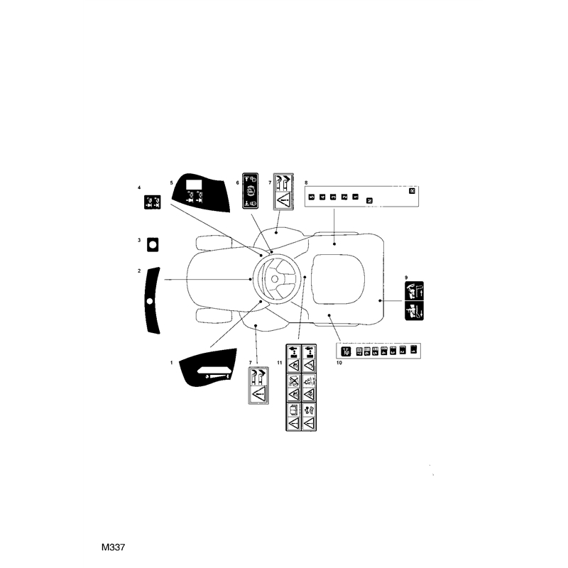 Mountfield 1436H Lawn Tractor (13-2689-12 [2007]) Parts Diagram, Labels
