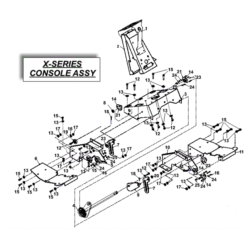 Countax X Series Rider 2010 (2010) Parts Diagram, Console Assembly