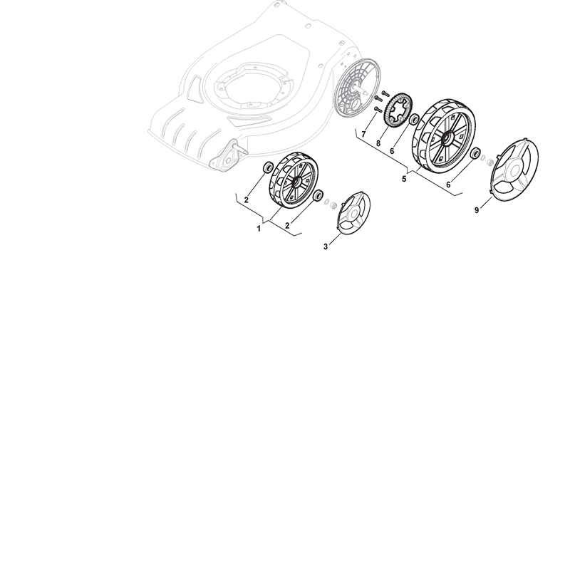 Mountfield S46PD LI  (2020) (2020) Parts Diagram, Wheels and Hub Caps