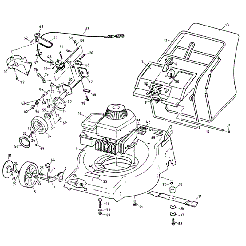 Mountfield Laser/Mascot (MP85321-24-25) Parts Diagram, Main Assy