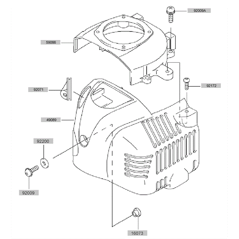 Kawasaki KHT600S (HB600C-AS50) Parts Diagram, Cooling Equipment