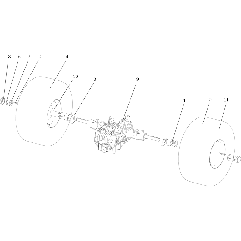 Oleo-Mac APACHE 92 4X4 EVO Cat.2020 (APACHE 92 4x4 EVO Cat.2020) Parts Diagram, Rear axle