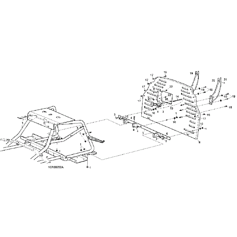 Hayter RS14/82 (14/32) (148C001001-148C099999) Parts Diagram, Grassbag Mounting