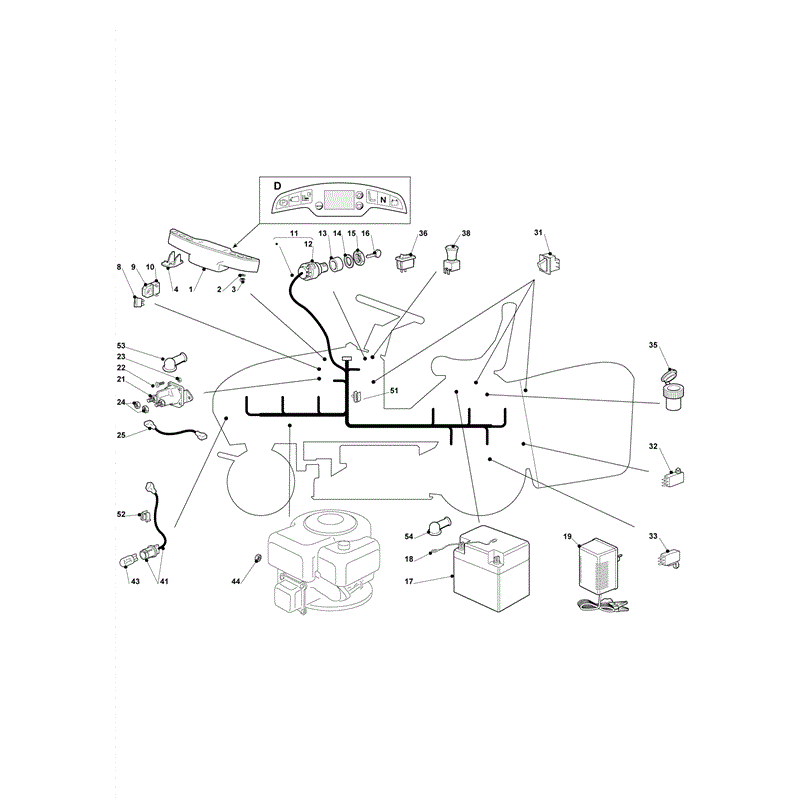 Castel / Twincut / Lawnking XHX23V4WD (2009) Parts Diagram, Electrical Parts