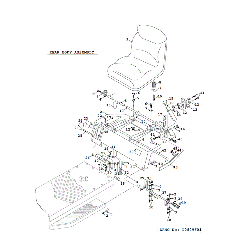 Countax K Series Lawn Tractor 1991-1992 (1991-1992) Parts Diagram, K18 Rear Body