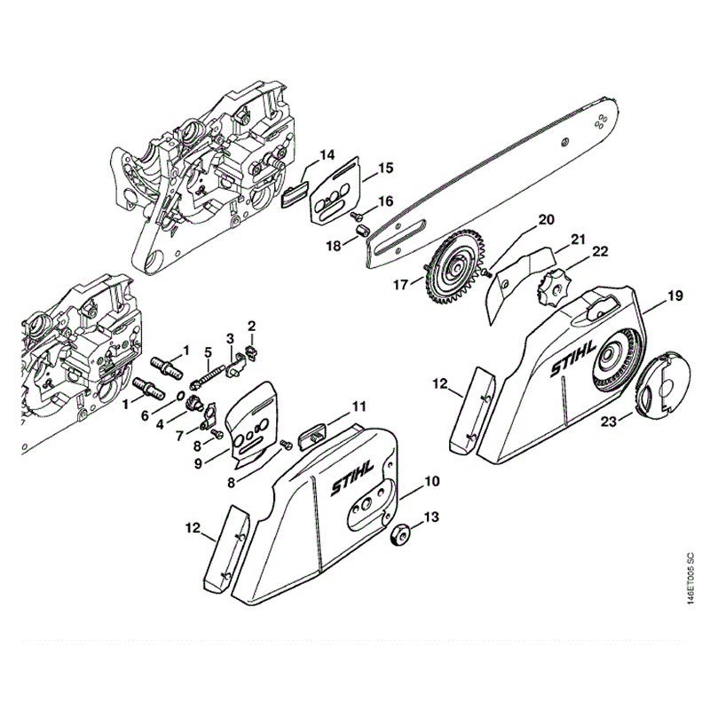 Stihl MS 280 Chainsaw (MS280 IZ) Parts Diagram, Chain Tensioner
