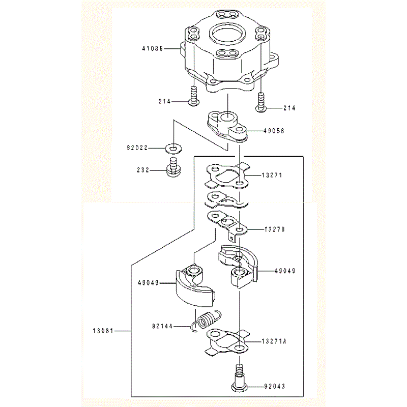 Kawasaki KHD600A (HB600A-AS50) Parts Diagram, CLUTCH