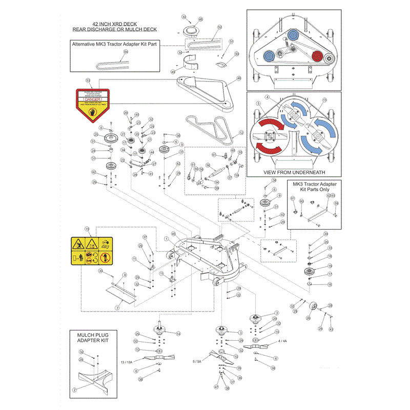 Westwood 42" XRD DECK 06/2014 - 10/2014 (06/2014 - 10/2014) Parts Diagram, Page 1