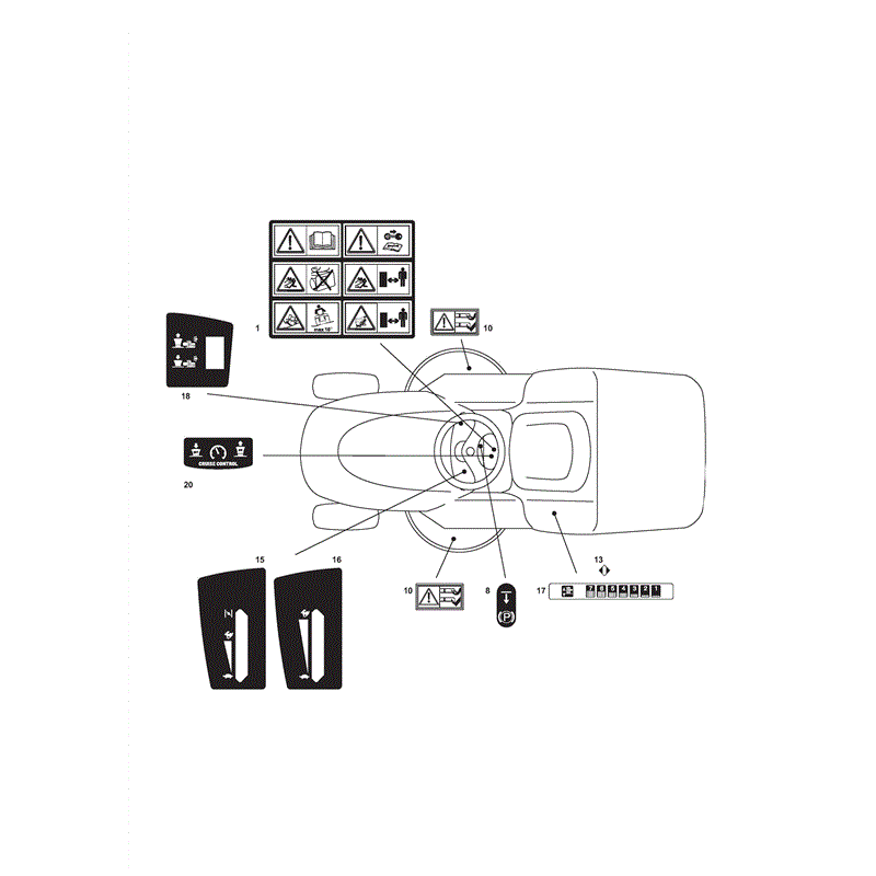 Castel / Twincut / Lawnking XT175HD (2011) Parts Diagram, Page 14