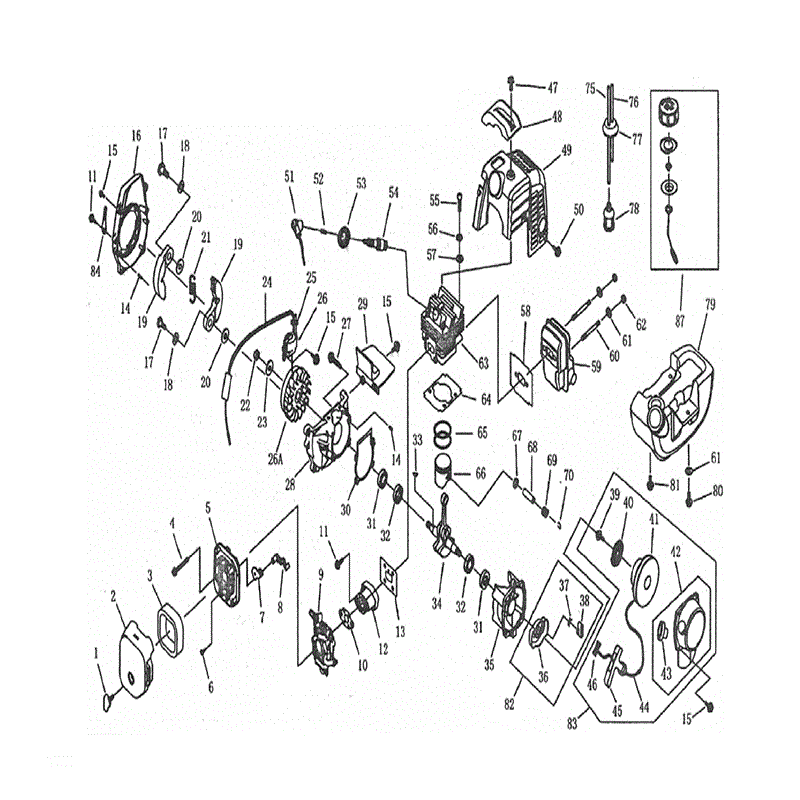 Mitox 250C (250C) Parts Diagram, Engine
