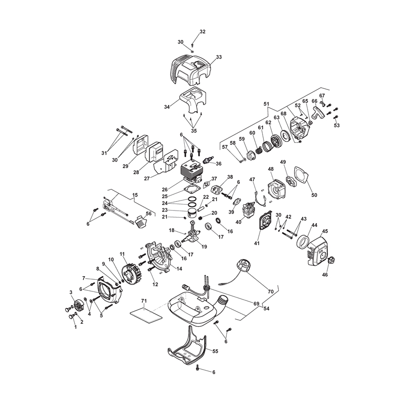 Mountfield MM2603 - 3 in 1 (287120123-M16 [2016-2022]) Parts Diagram, Engine